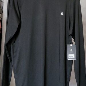 Men's Black Long Sleeve Swim Shirt Small